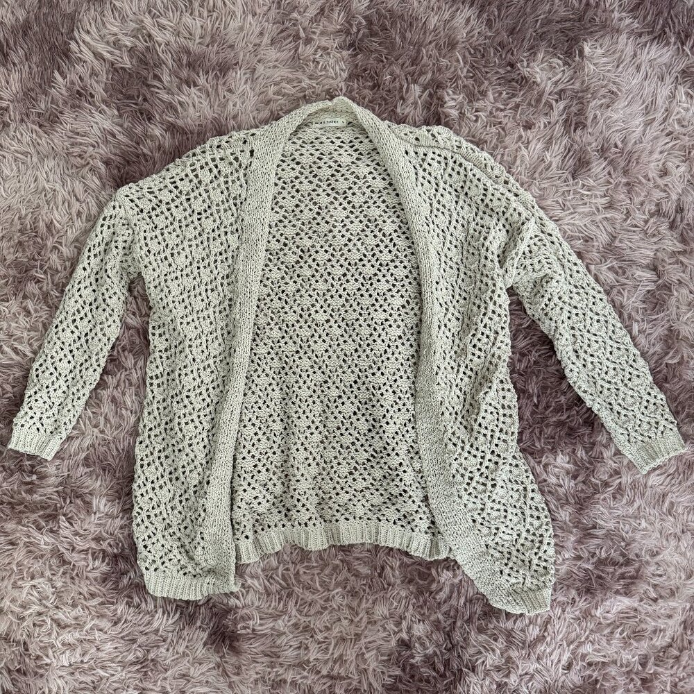 Moon & Madison Cream Open Cardigan (Size Medium)